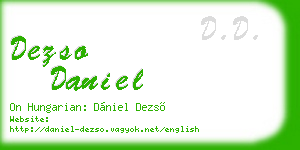 dezso daniel business card